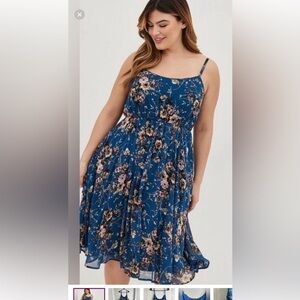 Torrid Navy Floral Maxi Dress